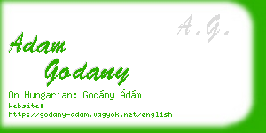 adam godany business card